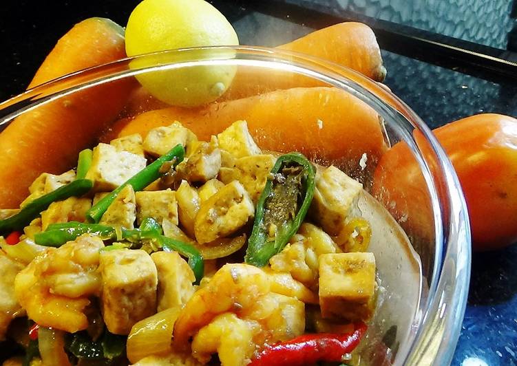Chinese Style Tofu & Shrimp With Fermented Bean Paste