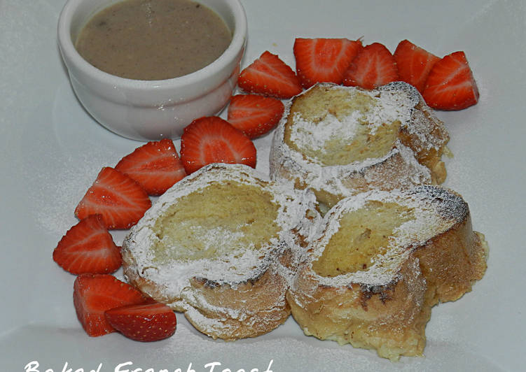 Baked French Toast with Cinnamon Sauce