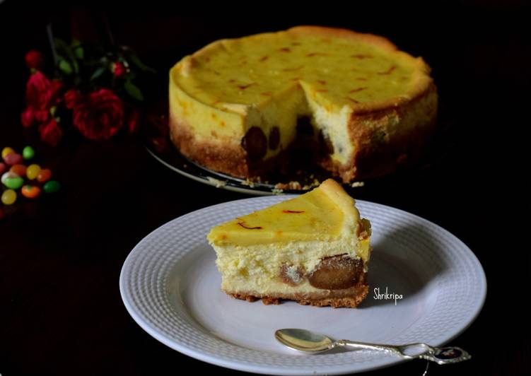 Peek a Boo “Baked Gulab Jamun cheese cake”: