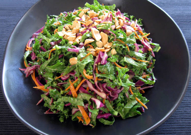 Kale Salad with Peanut Butter Dressing