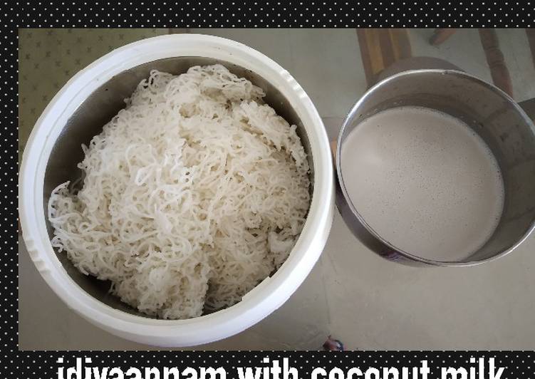 Idiyappam with coconut milk