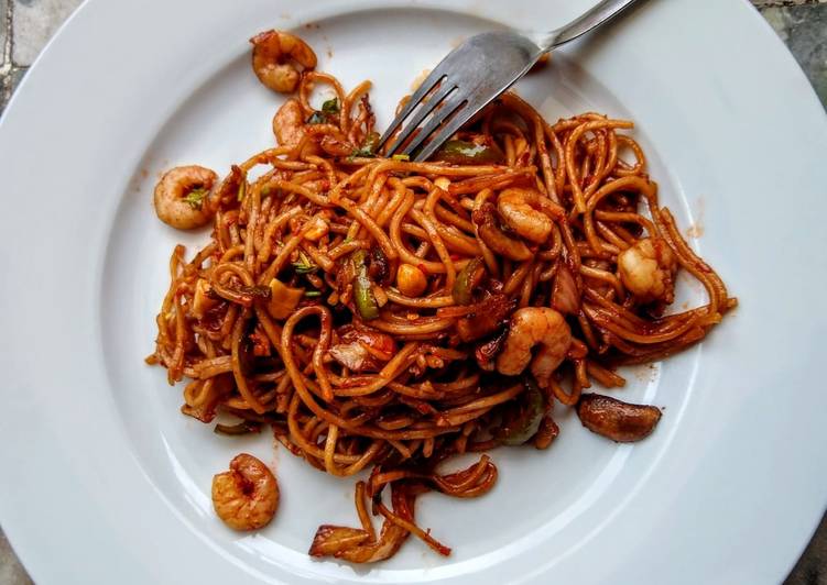 Garlic Shrimp noodles