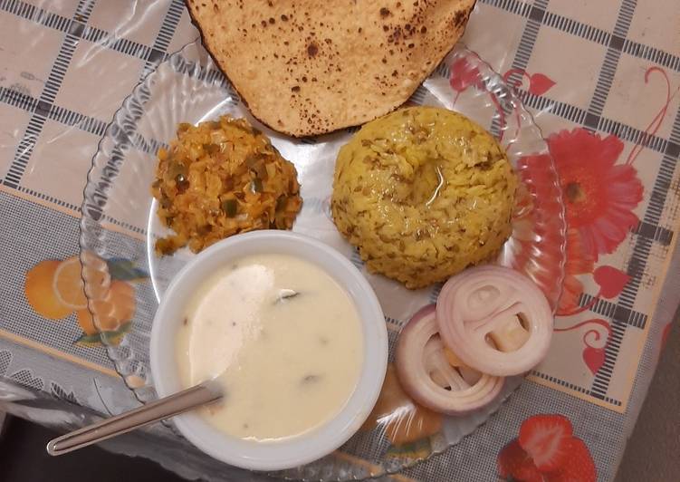 Simple And Light Gujarati dinner