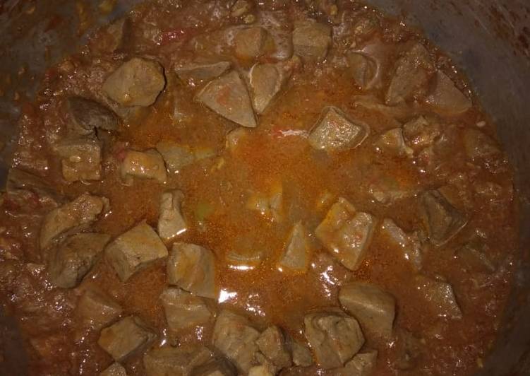 Fried liver stew