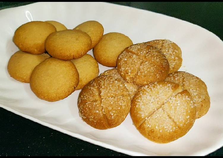 Healthy whole wheat aata cookies with and without oven