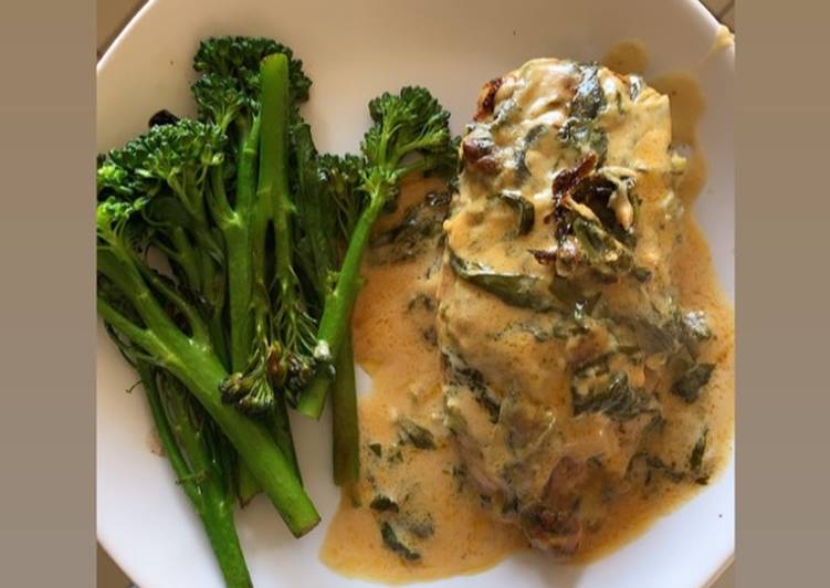 Keto Friendly - Chicken in Spinach Cheese sauce Baked