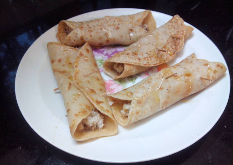 Patishaptha-A divine pancake with rich creamy nutty filling..Easy!