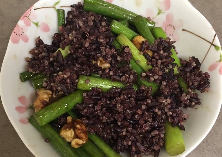 Black rice & quinoa salad