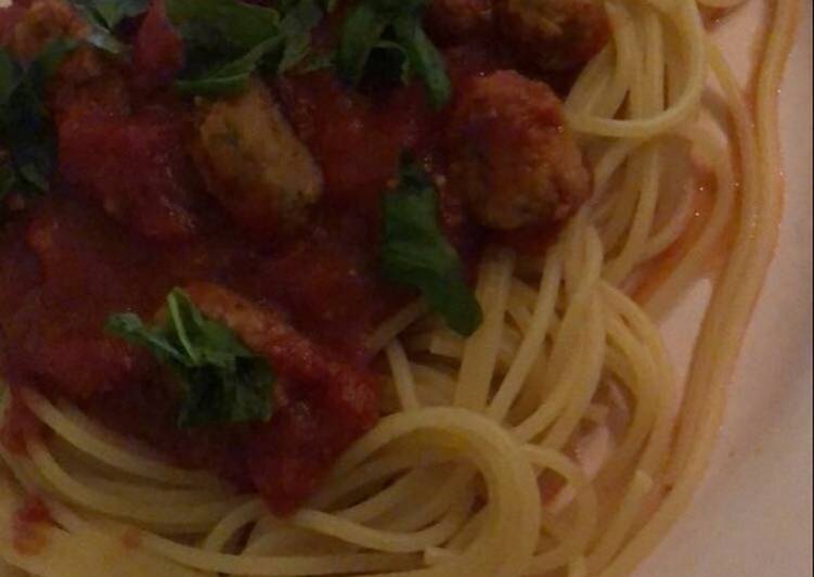 Lily’s really easy Meatball Pasta