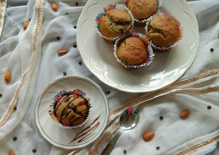 Eggless Whole Wheat Banana Muffins with Dry Fruits
