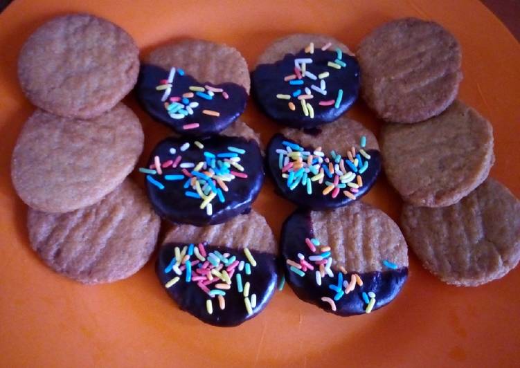 Simple cookies dipped in chocolate #cookie contest