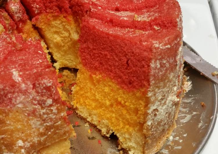Multicolored Angel Cake