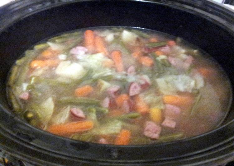 Smoked sausage and veggie stew