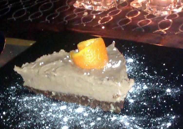 chocolate orange cheesecake with popping candy