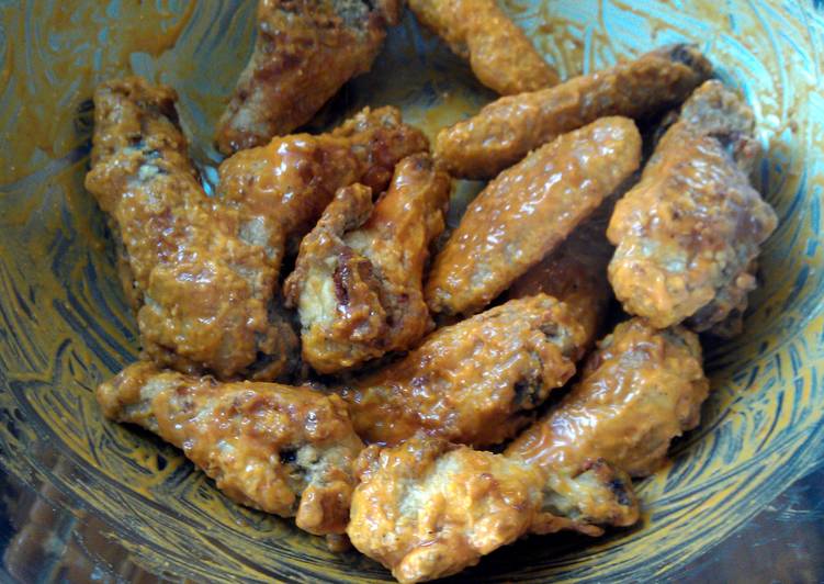 Oven fried hot wings