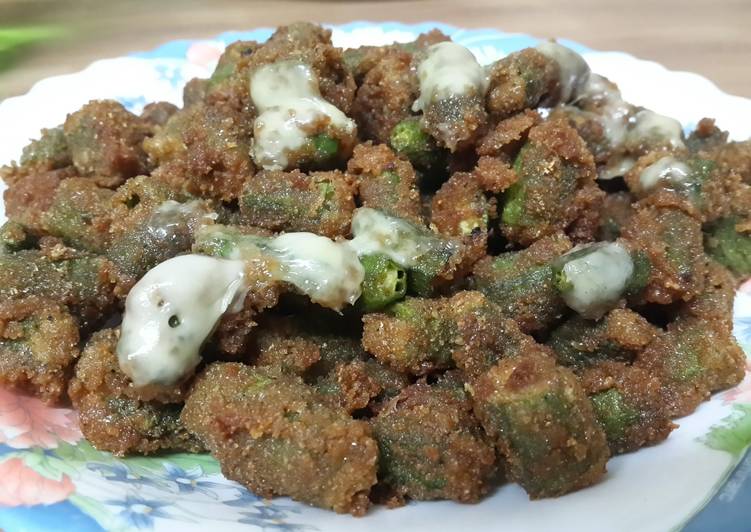 Fried Okra with Cheese