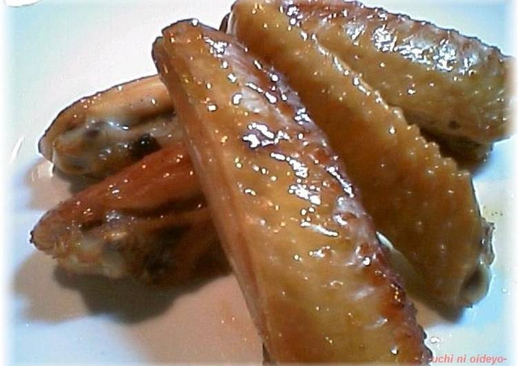 Oven Baked Chicken Wings Glazed with Honey