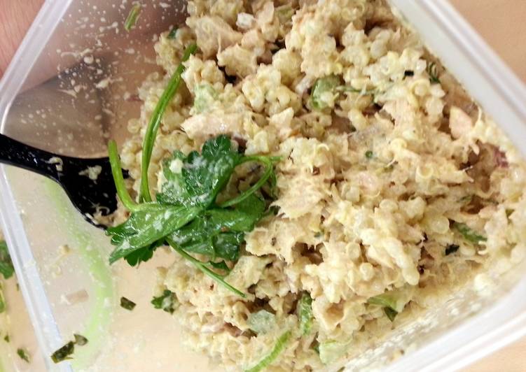 Quinoa Topped with Chimmicurri Tuna Salad