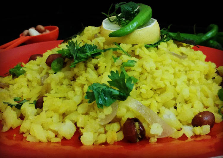 Pohe (Indian Style Flattened Rice Recipe)A Popular Breakfast In Western India