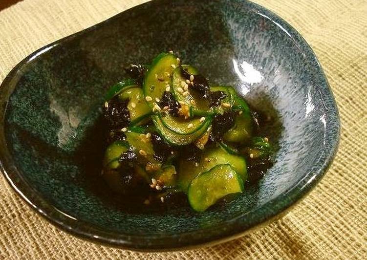 Cucumber and Korean Nori Seaweed Namul