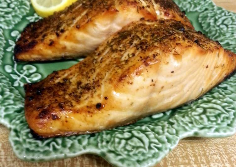 Herbed Broiled Salmon