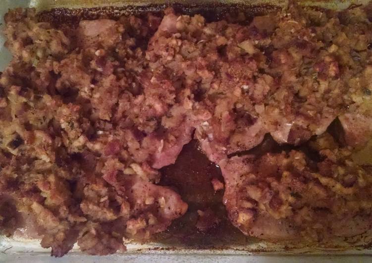 Baked Pork Chops and Stuffing