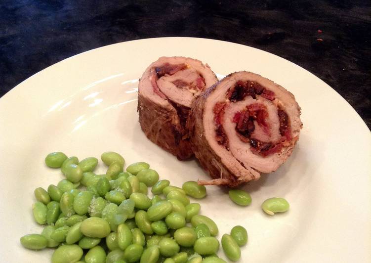 Pork, Bacon, Goat Cheese and Fig Roulade