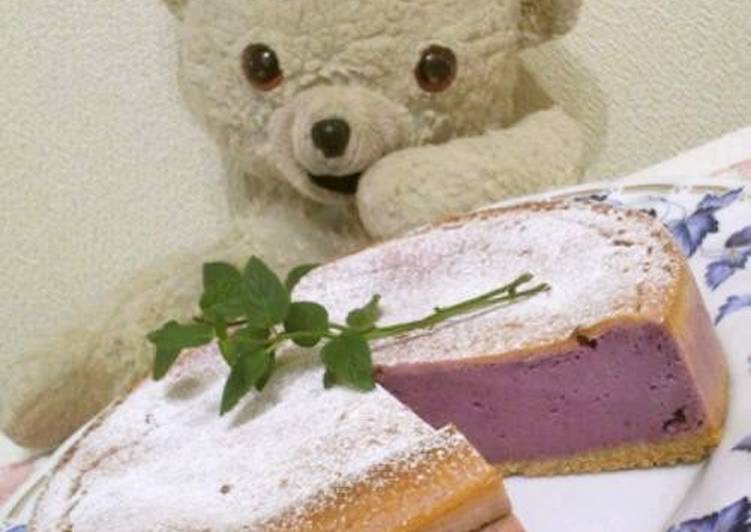 Purple Sweet Potato Baked Cheesecake