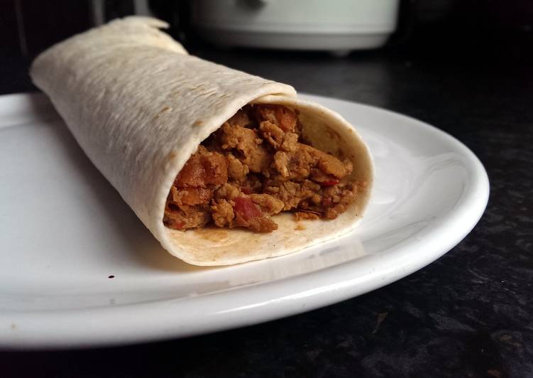 Sophie's Thai red curry breakfast wrap