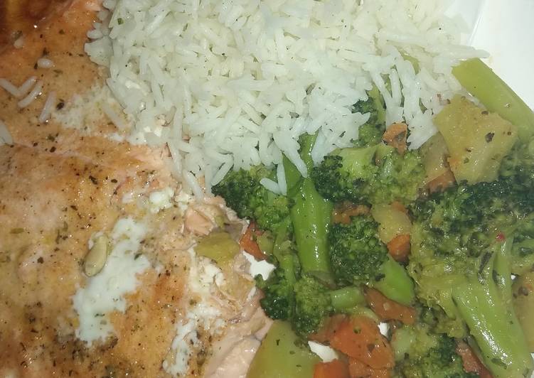 Simple baked salmon