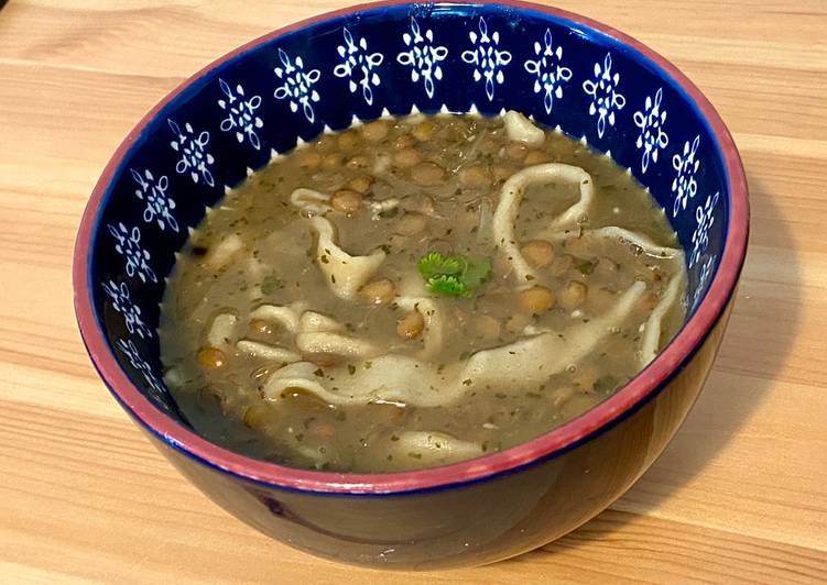 Rashta - Lentil soup with homemade noodles