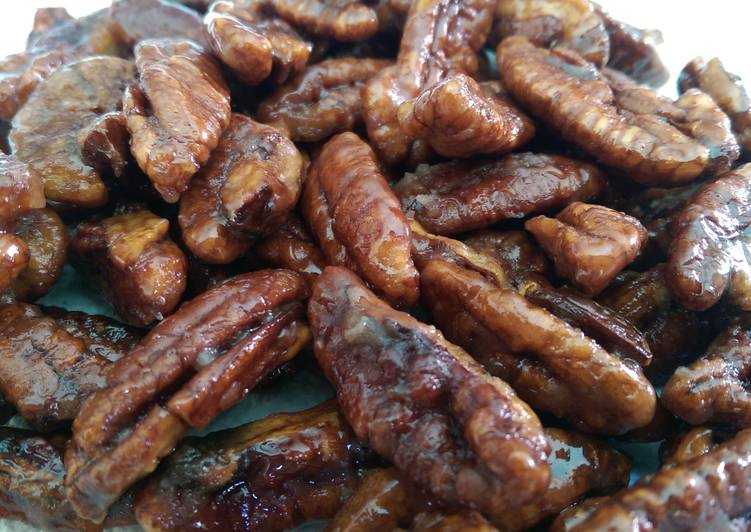 Deep fried candied pecans