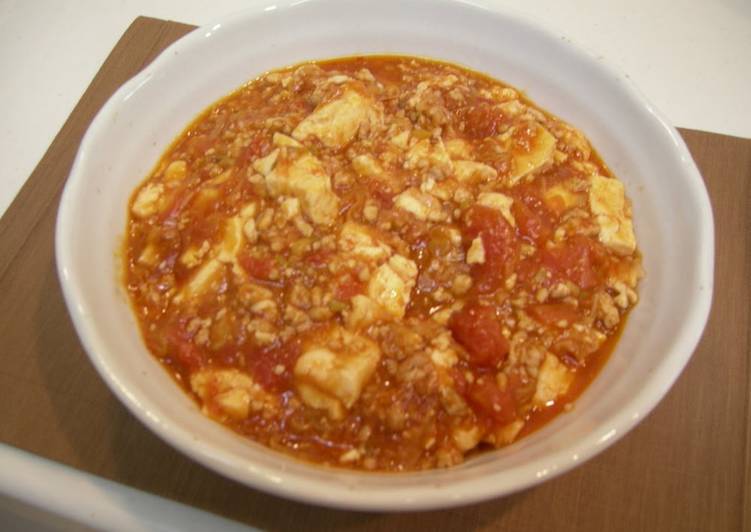 Tomato Mapo Doufu with Minced Chicken