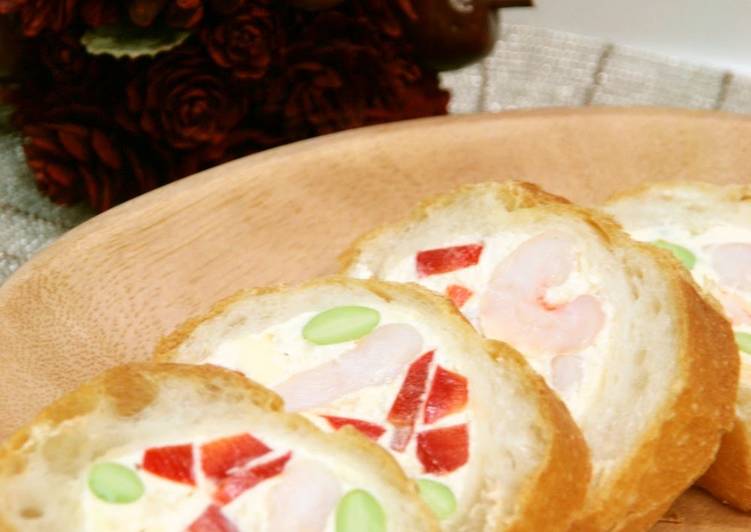Christmas Colored Stuffed Baguettes