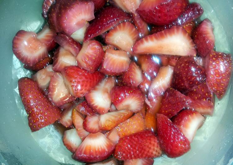 Mascerated strawberries