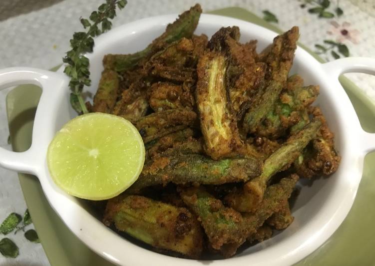 Besan wali kurkuri bhindi(gramflour coated deep fried Okra)