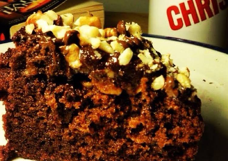 Chocolate Walnut Cake with Rich Chocolate Butter-Cream Icing