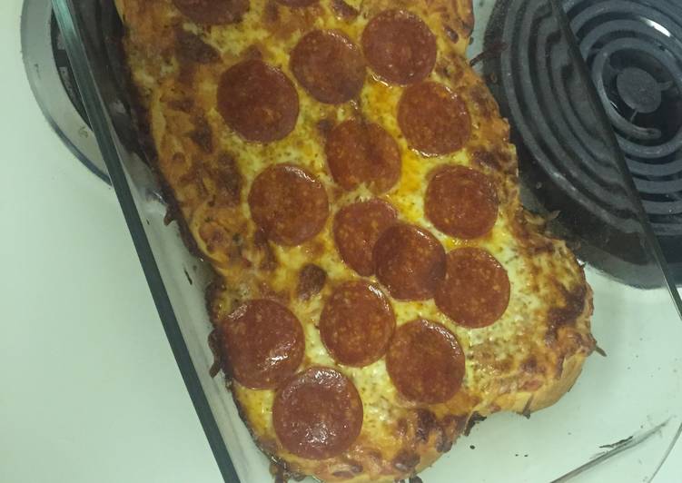 Homemade Pepperoni Pizza (using Biscuits)