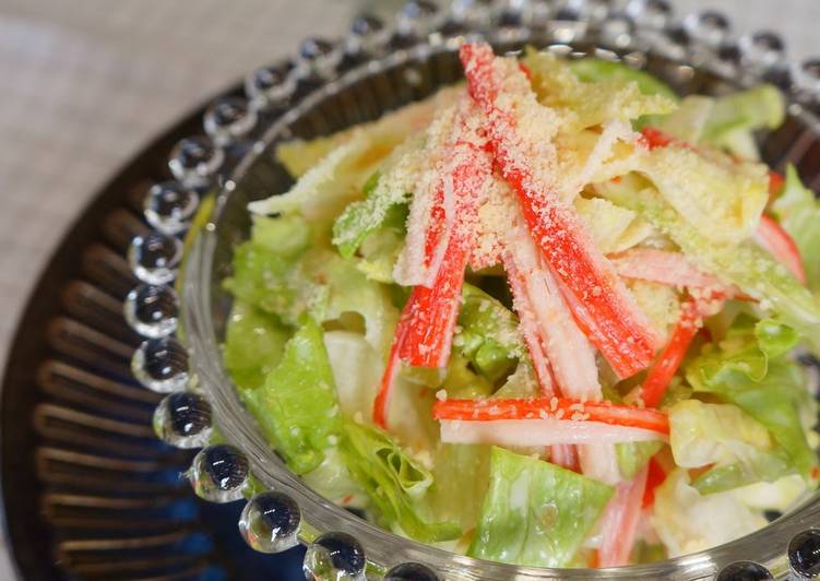 Lettuce and Imitation Crab Stick Salad