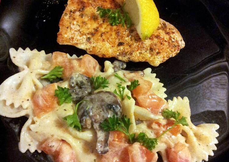 easy healthy salmon and pasta