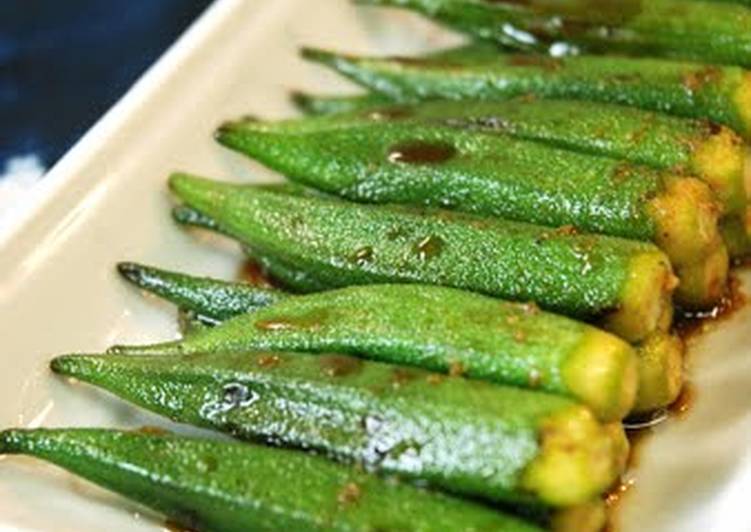 Pan-Fried Okra with Ginger Marinade