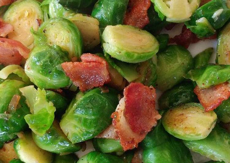 Carmelized Bacon Brussel Sprouts