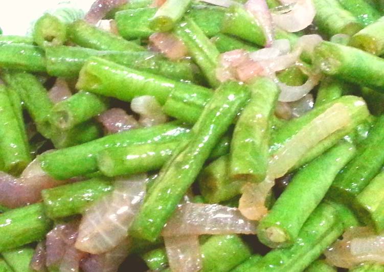 Long bean with onion