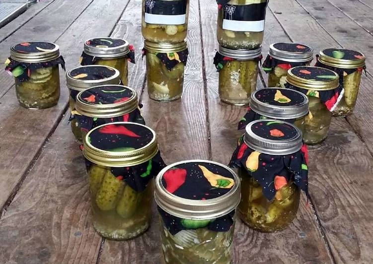 Hot bathed dill pickles 24hr