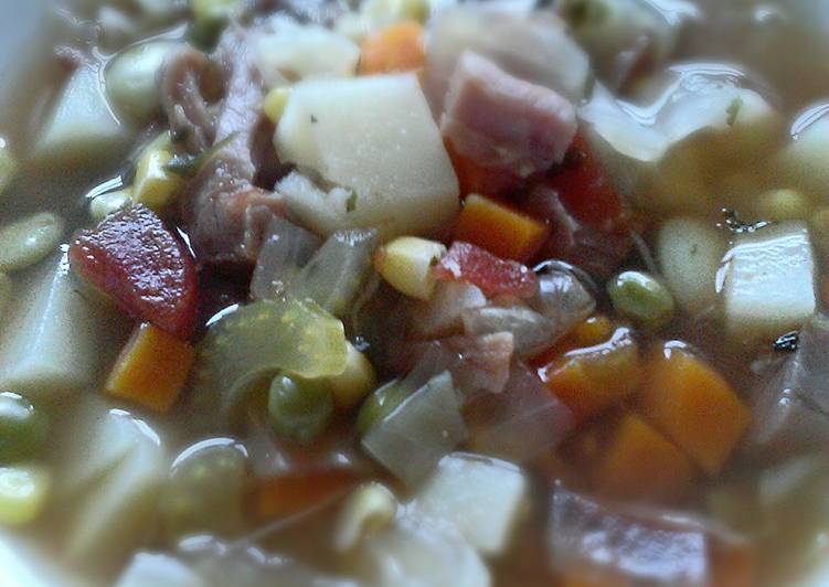 Homemade Ham & Vegetable Soup