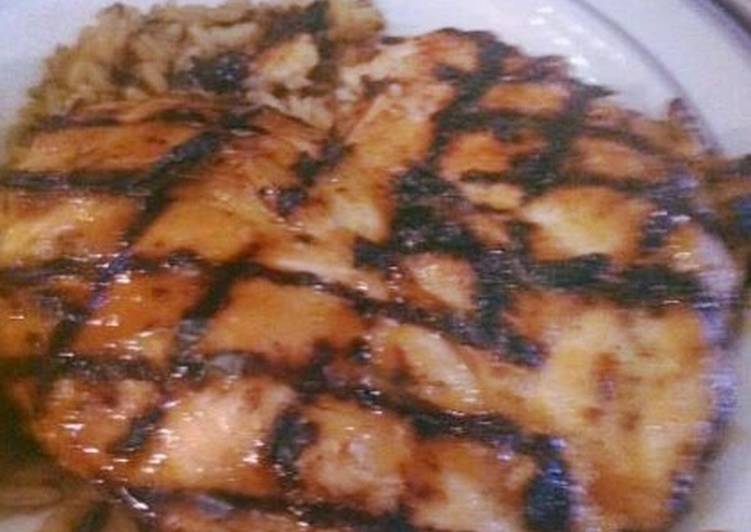 Grilled Chicken Breast with Pineapple Rum Glaze