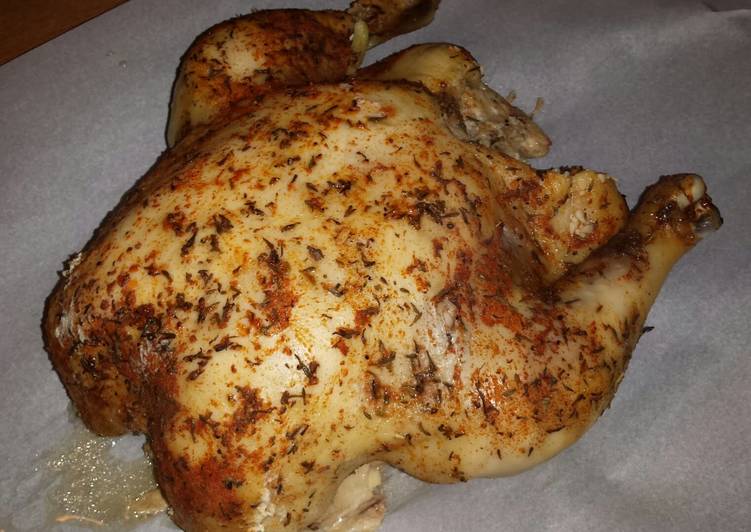 Steve's Roasted CrockPot Chicken (Whole Chicken)