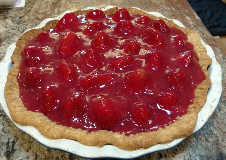 Strawberry Custard Pie