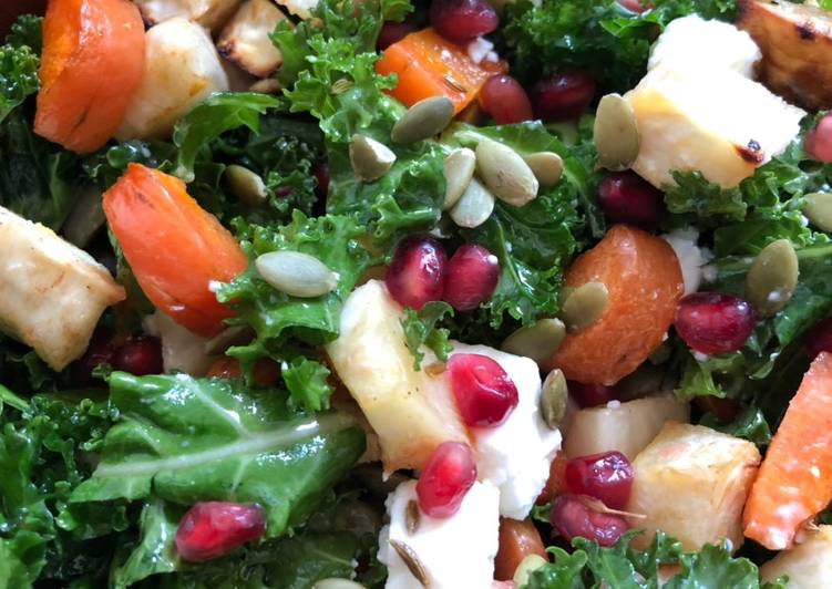 Roots and kale salad