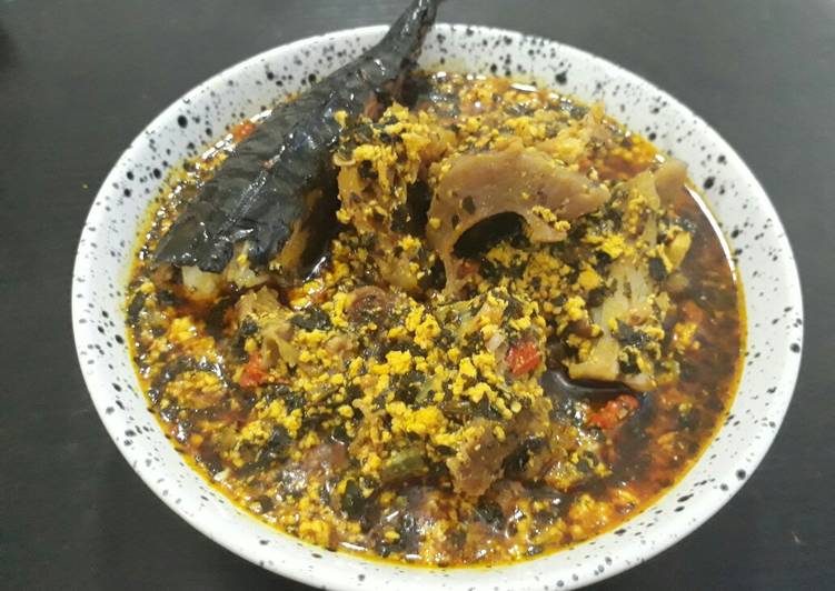 Egusi with bitterleaf soup
